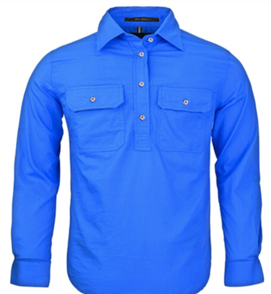 Pilbara Kids Closed Front L/S Shirt