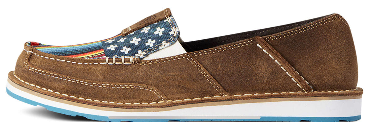 Ariat Ladies Chipmunk Suede / Serape Flag Cruiser