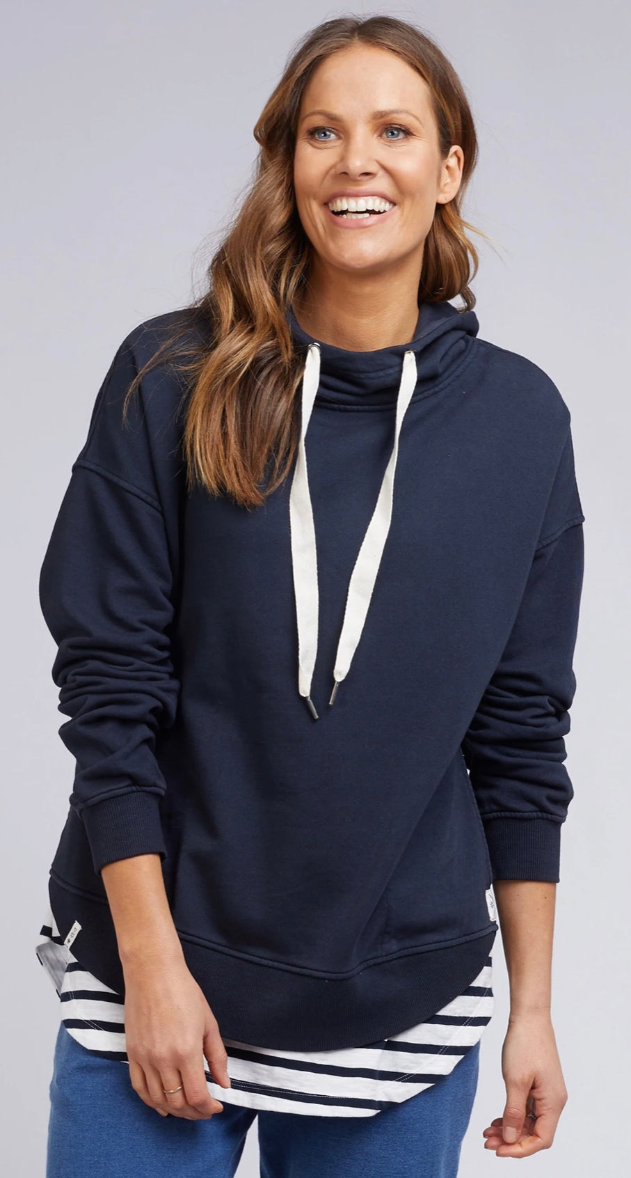 Elm Lounger Scoop Hoody in Navy