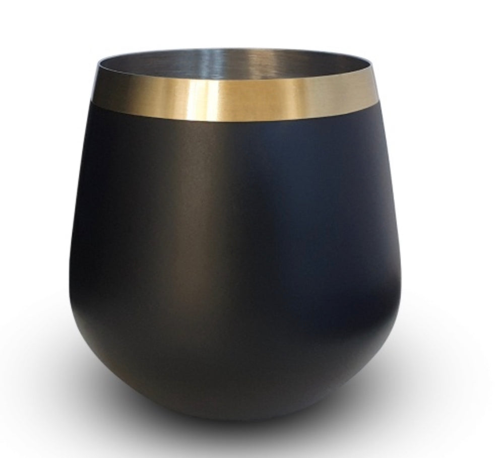 Clinq Brass & Black Whiskey Glasses 2 Pack