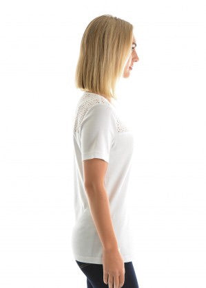 Thomas Cook Ladies Broderie Yokes S/S Top