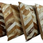 The Design Edge Cow Hide Chevron hairon Cushion Covers