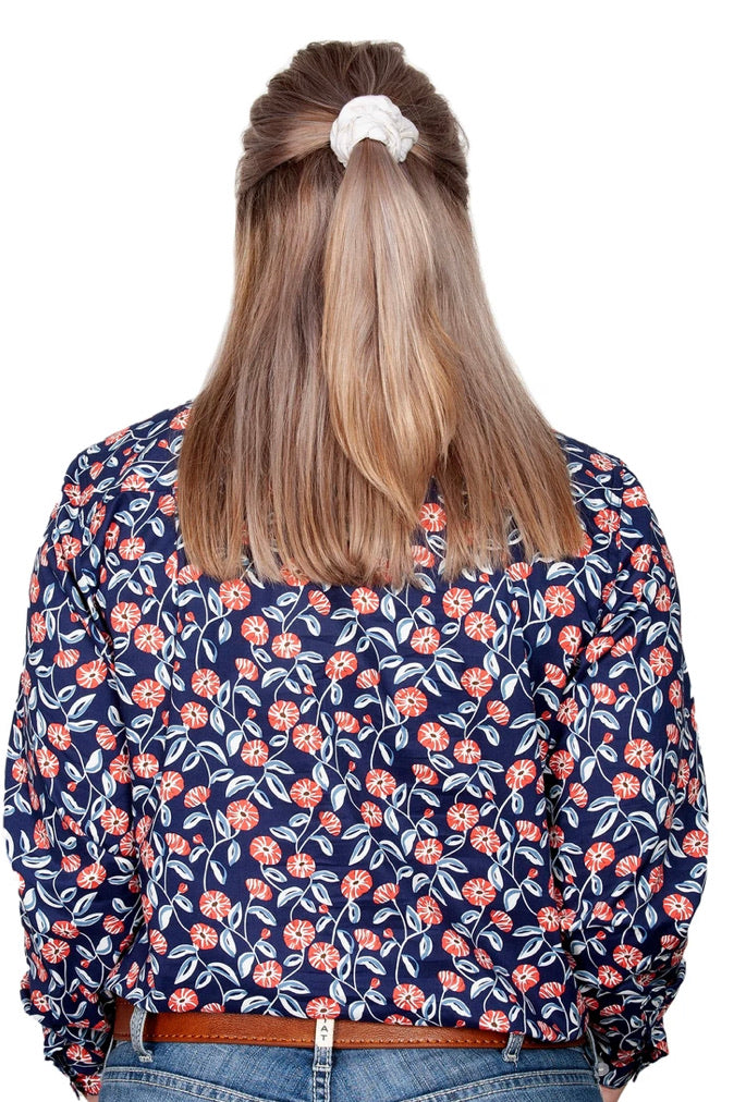 Just Country Womens Georgie Half Button Print Work shirts