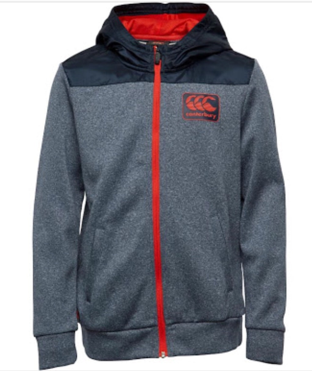 Canterbury Boys Vaposhield Fleece Zip Thru Hoodie - Sky Captain Marle