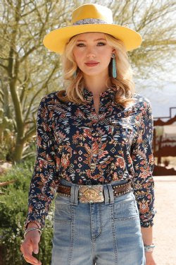 Cruel Denim Printed Rayon Western Shirt