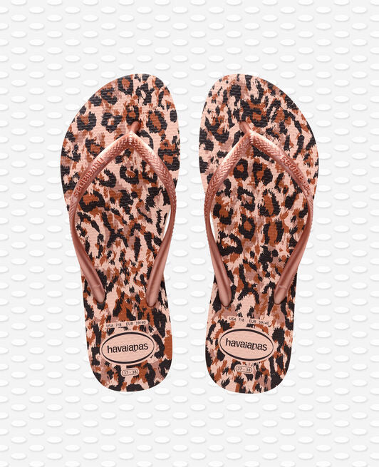Havaianas Ladies Slim Animal print Thong - Rosa Ballet