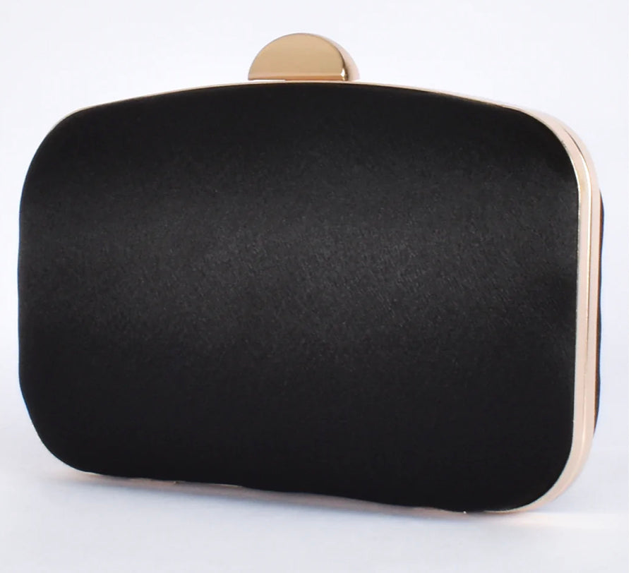Adorne Ladies Satin Structured Clutch