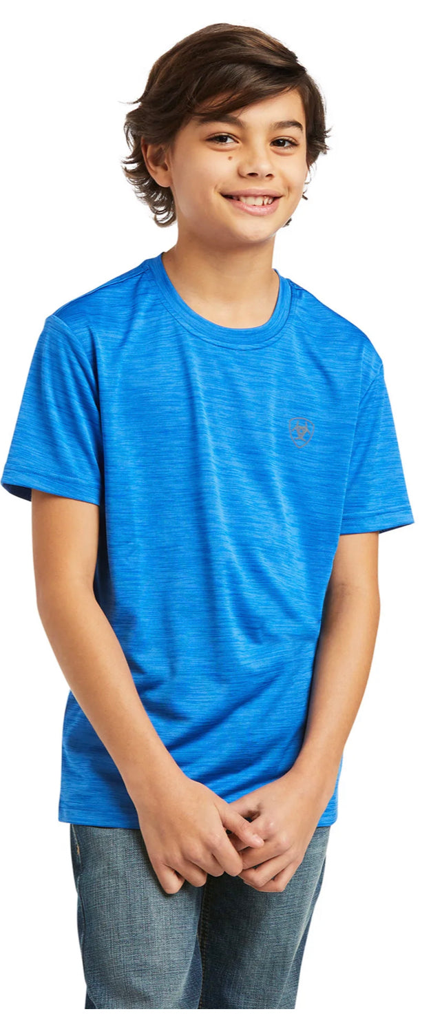 Ariat Boys Charger Sheild Tee in Cerulean Blue