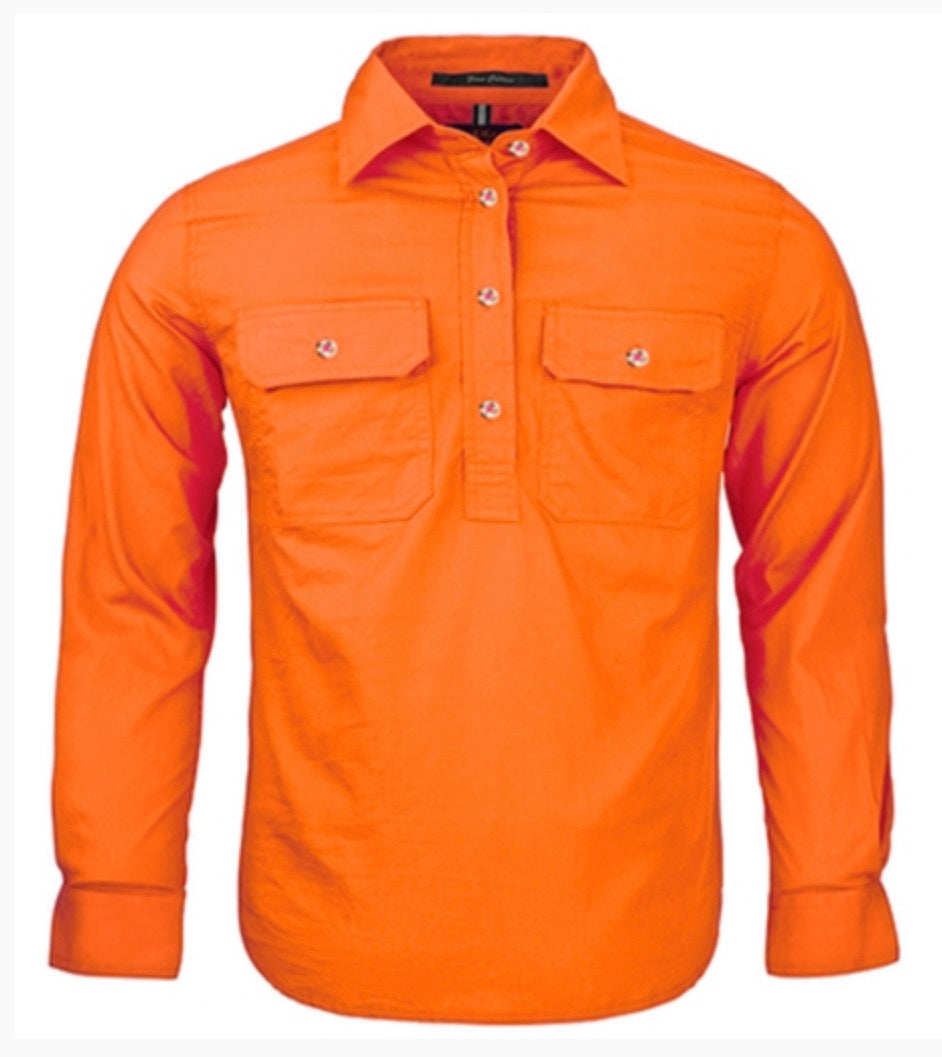 Pilbara Kids Closed Front L/S Shirt