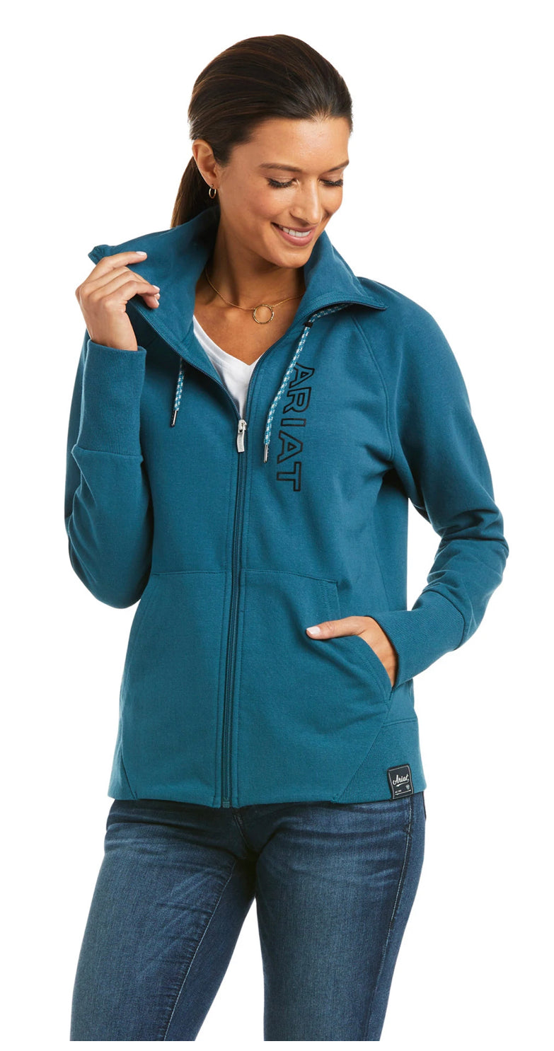 Ariat Ladies Team Logo Full Zip Sweatshirt
