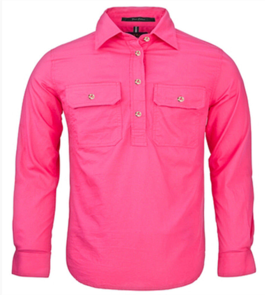 Pilbara Kids Closed Front L/S Shirt