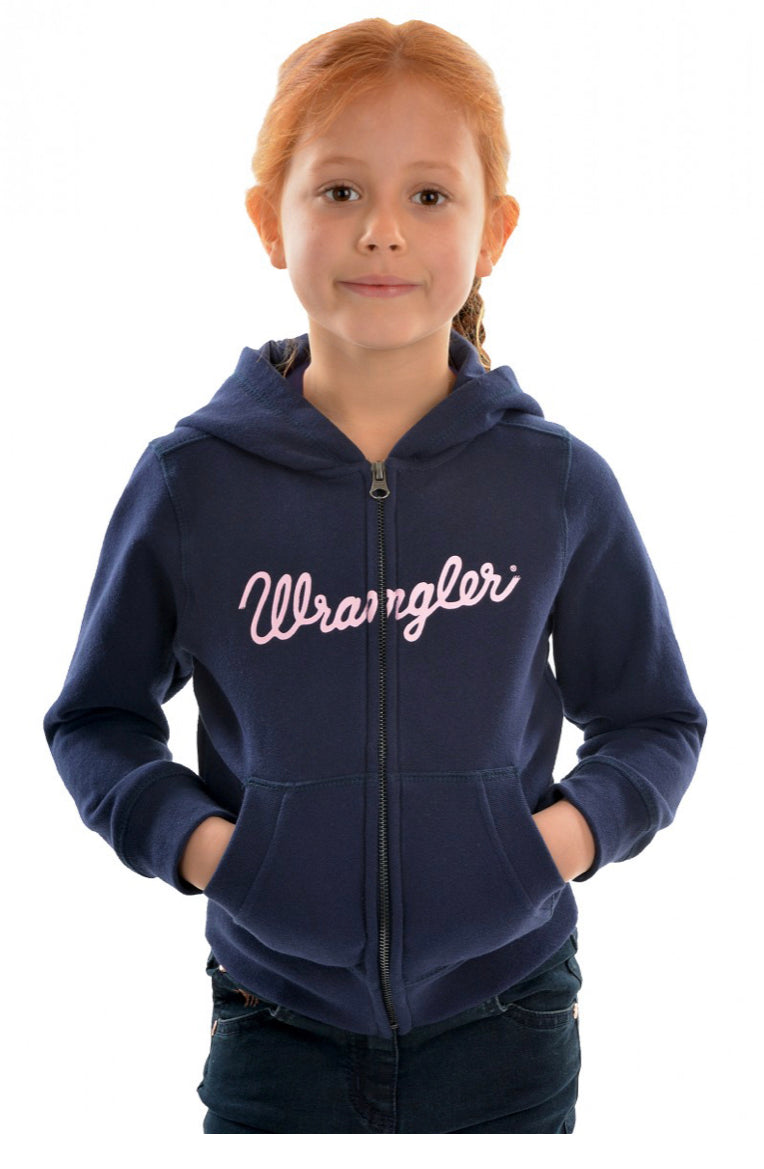 Wrangler Girls Logo Zip Hoodie