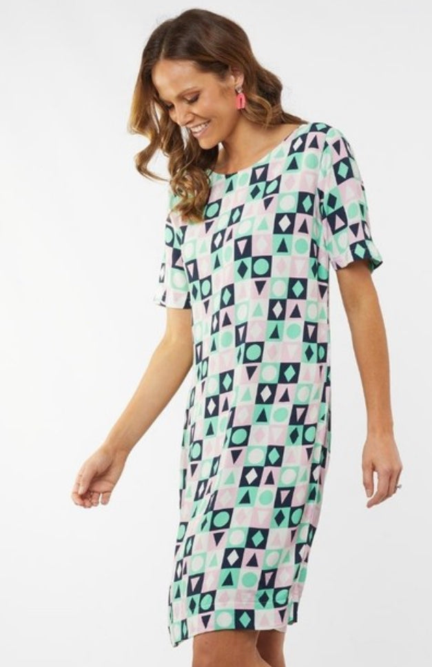 Elm Ladies Summer Geo Shift Dress