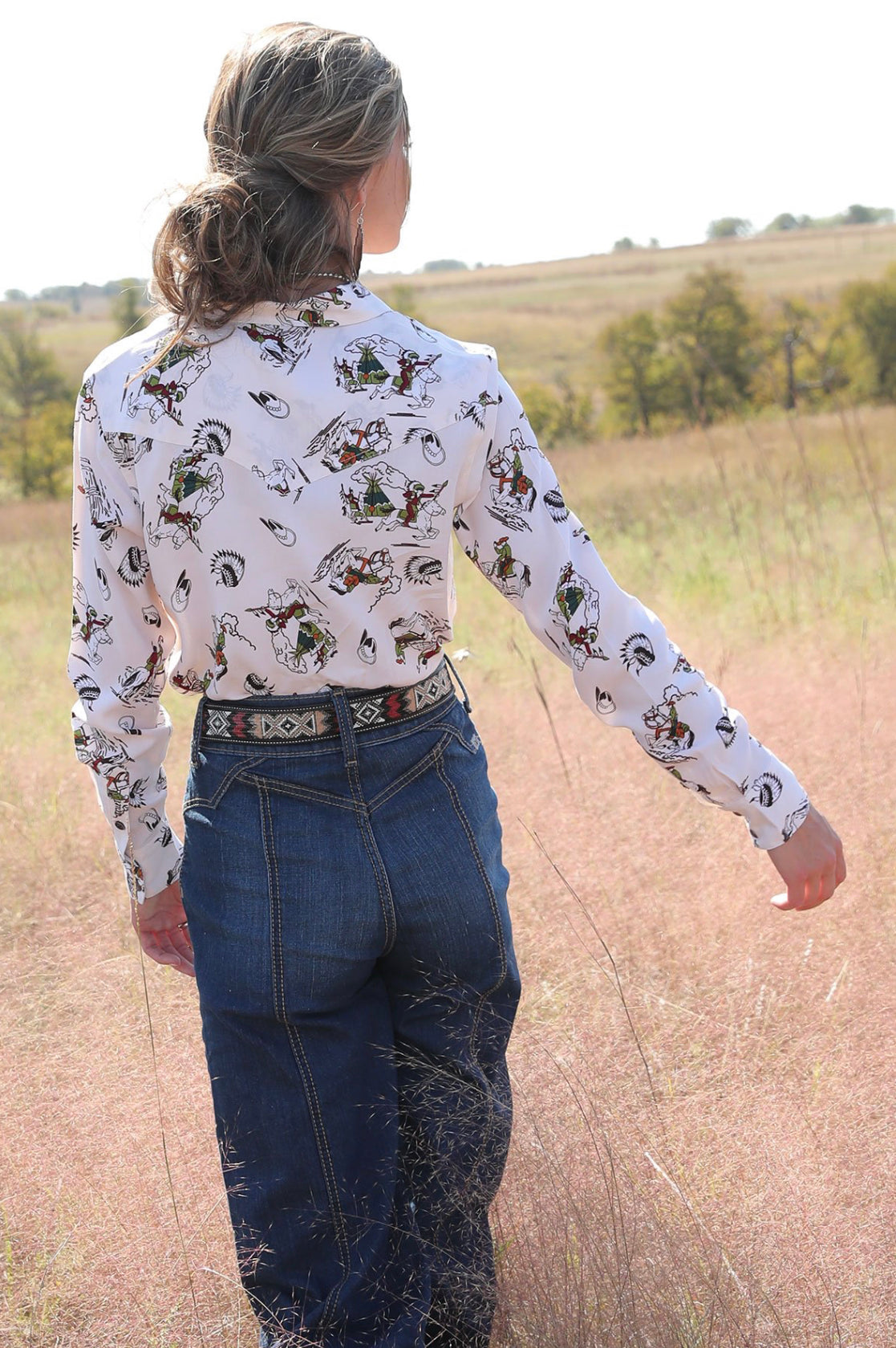 Cruel Girl Womens Western Shirt in Cream