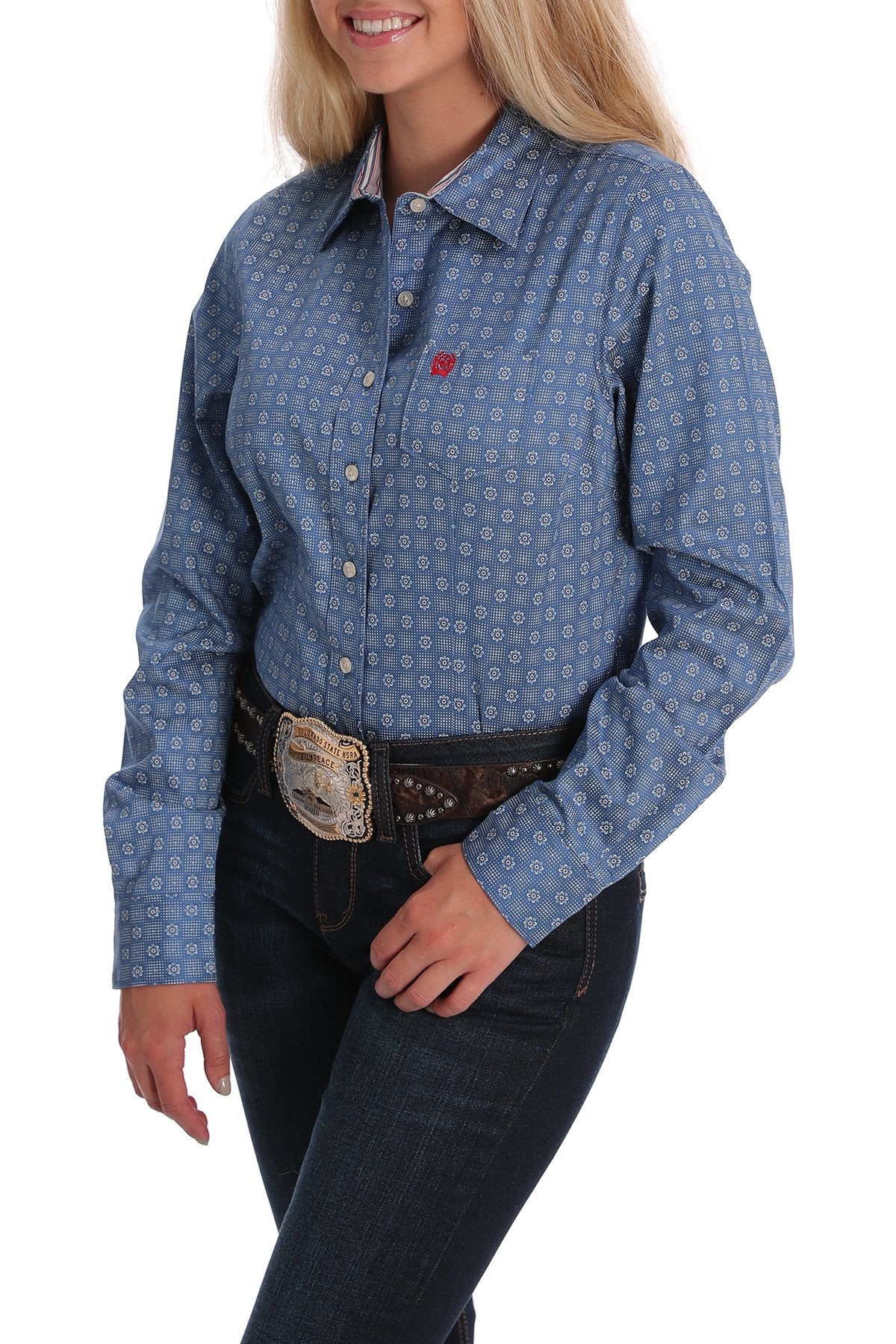 Cinch Ladies Corn Flower Blue Shirt