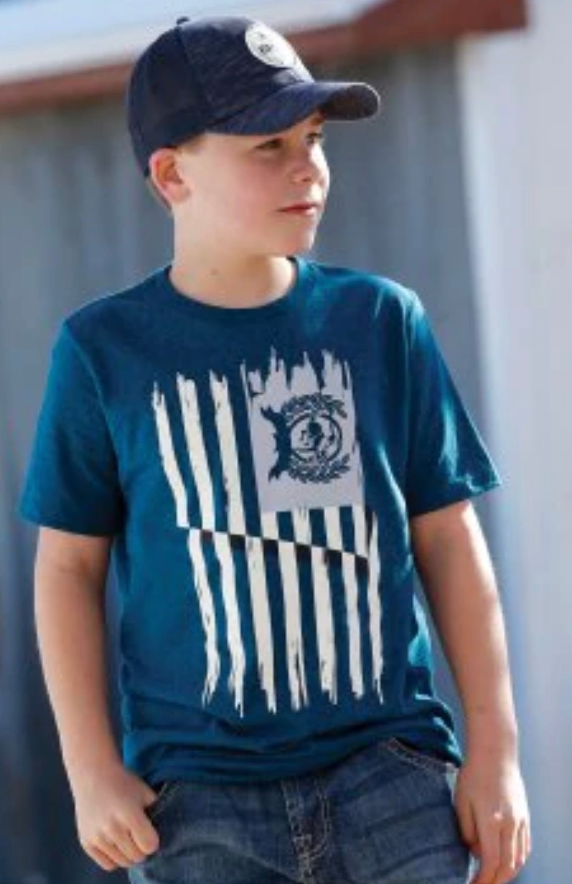 Cinch Boys Blue Crew Neck Tee MTT7670110