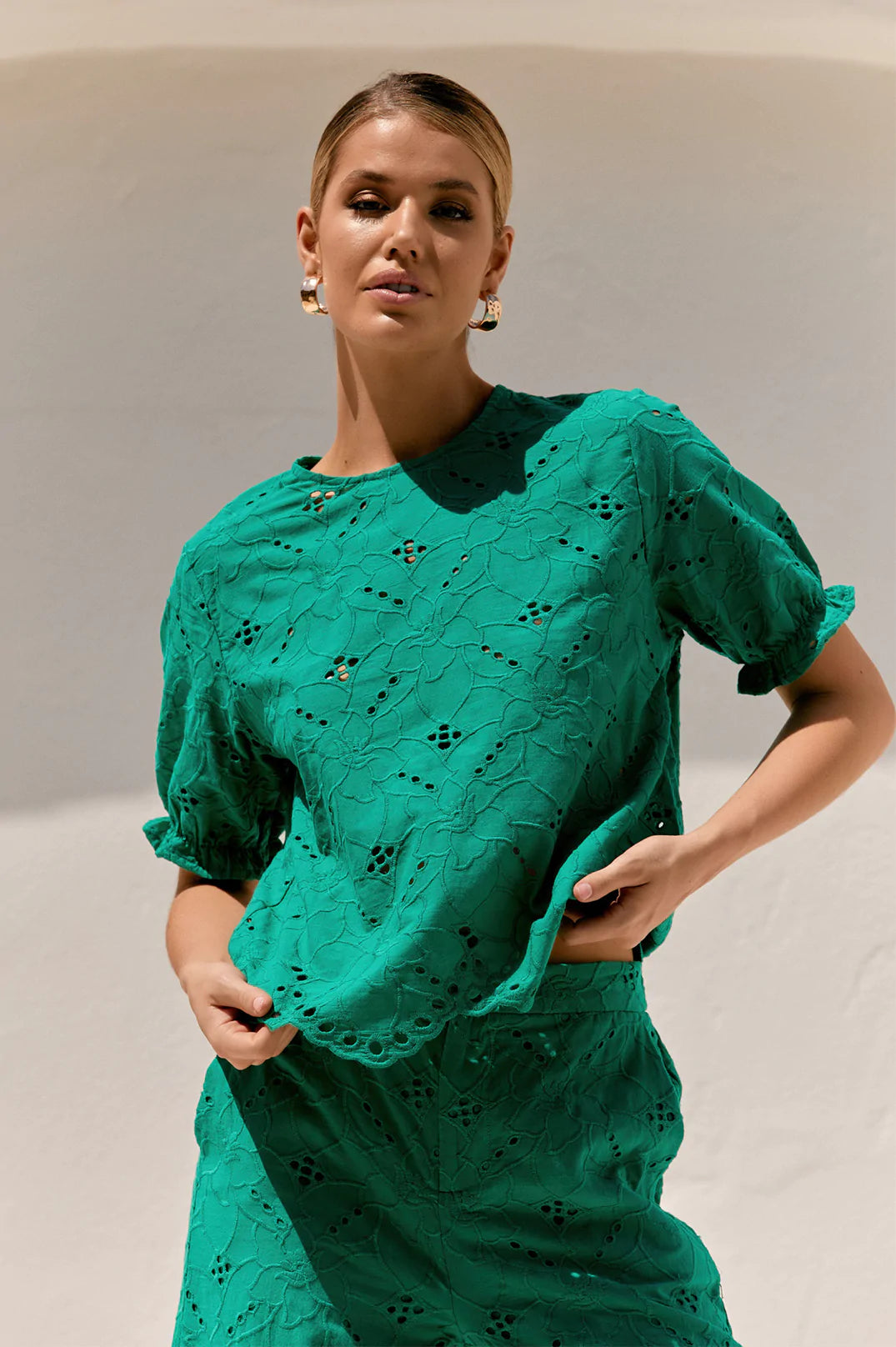 Adorne Ladies Willow Broderie Top
