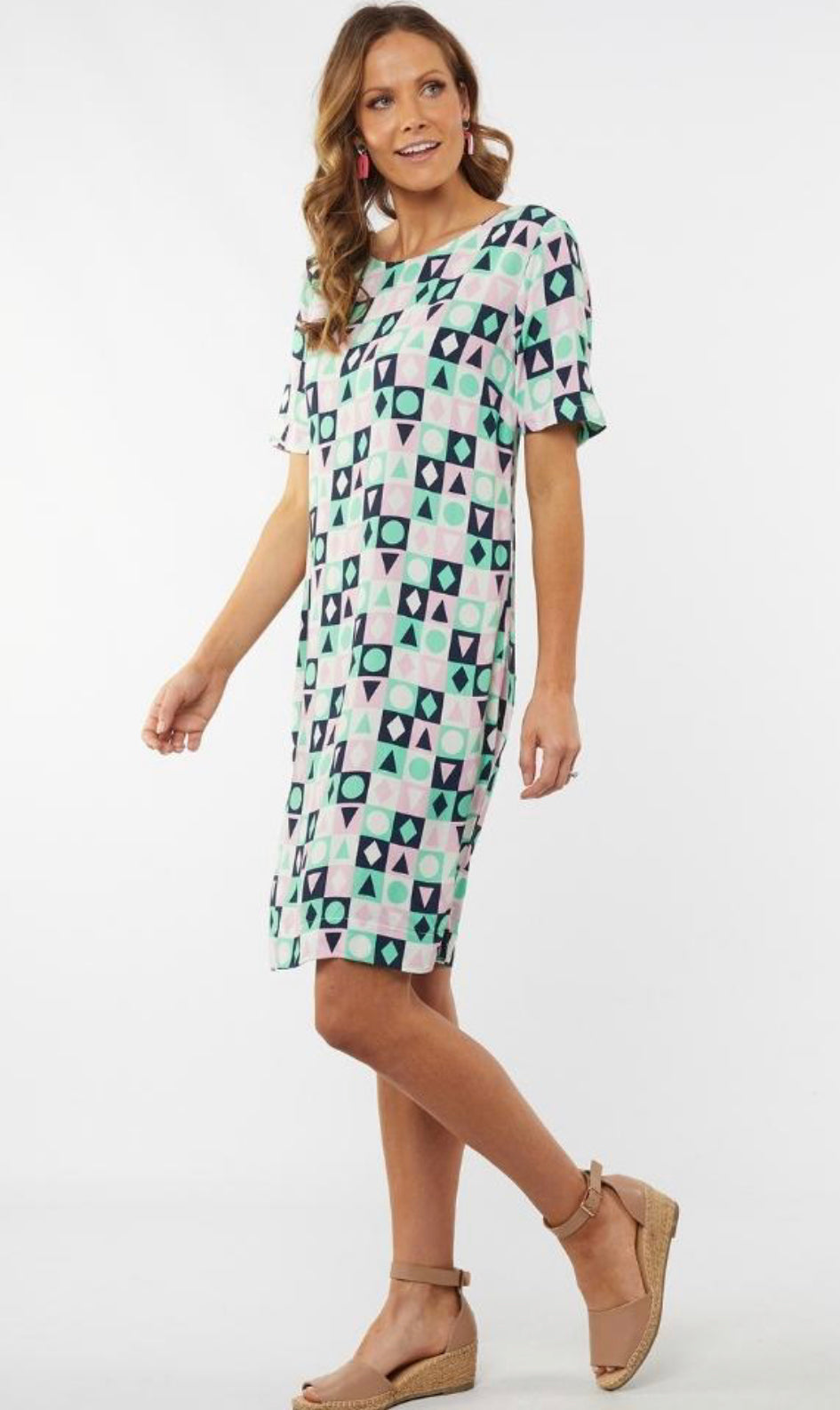 Elm Ladies Summer Geo Shift Dress