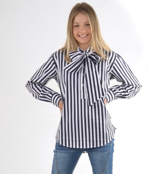 Bullrush Ladies Tie Stripe Shirt