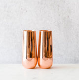 CLINQ Stemless Copper Champagne Flute 2 Pack