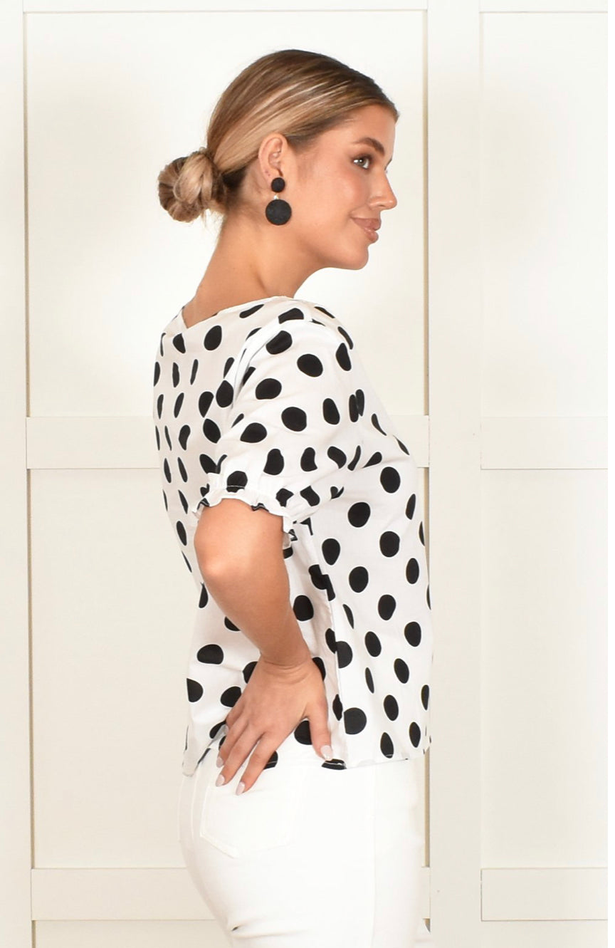 Adorne Ladies Willow Spot Top