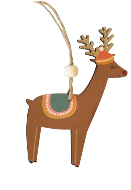 Santa, Reindeer & Tree Decoration