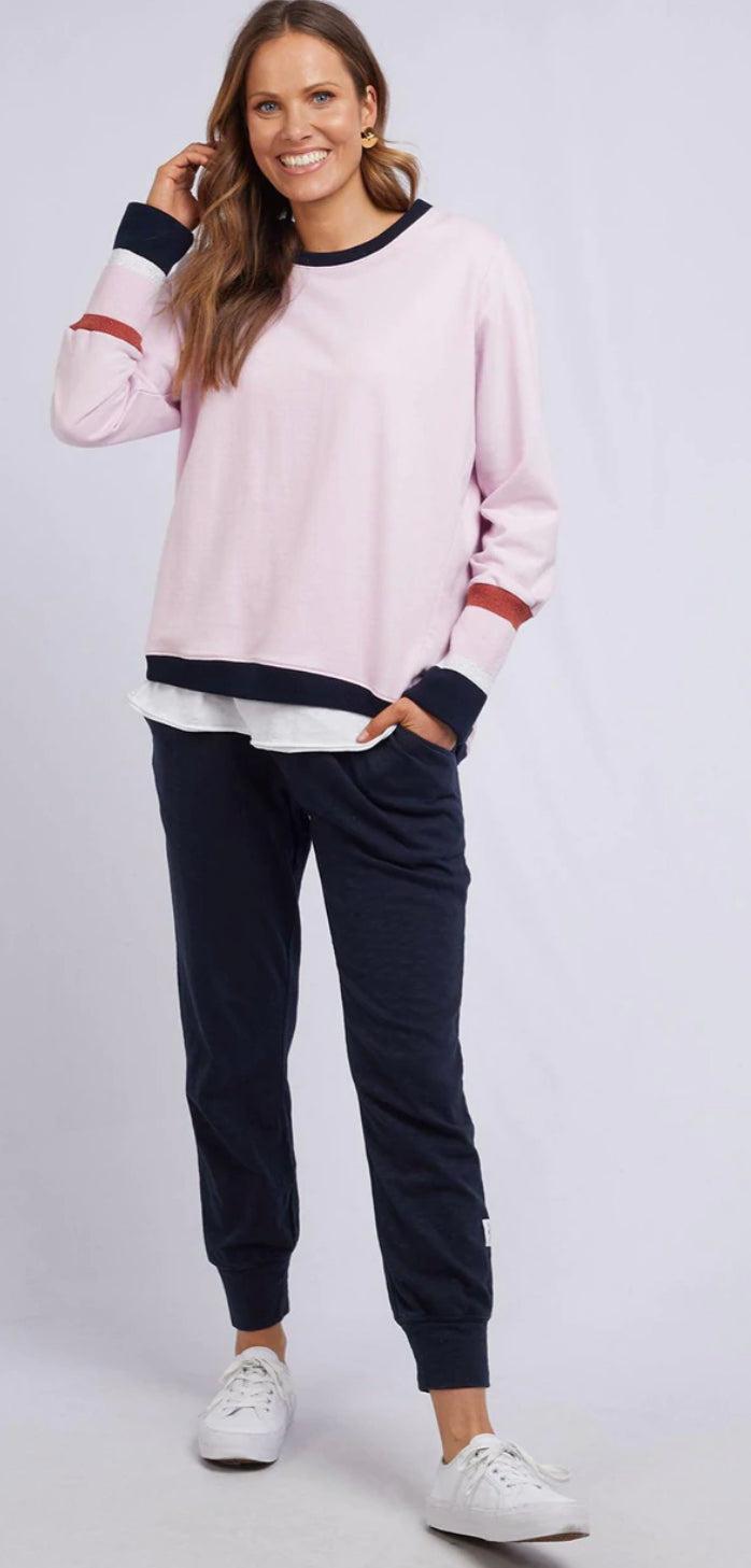 Elm Peaches Metallic Crew