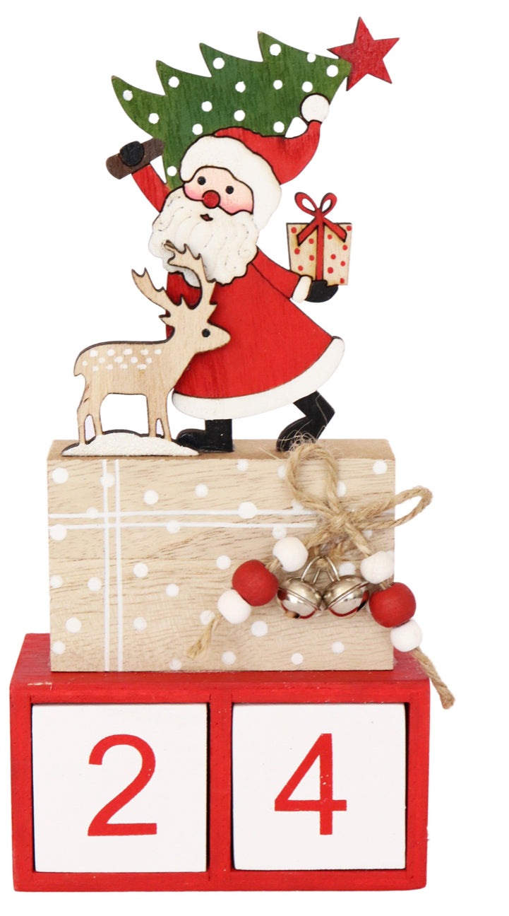 Santa & Reindeer Christmas Black Calenda