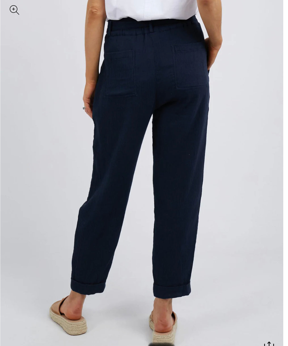 Elm Ladies Carmen Tapered Pants - Navy