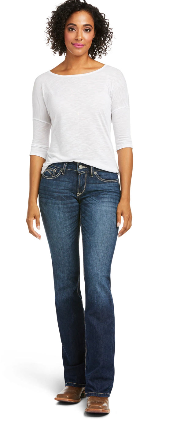Ariat Ladies REAL Mid Rise Boot Cut Janet Lita Jeans 10037681