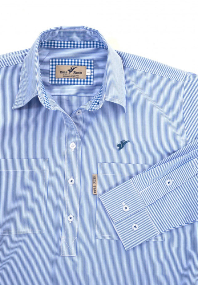 Bullrush Ladies Penola 1/2 Button L/S Shirt