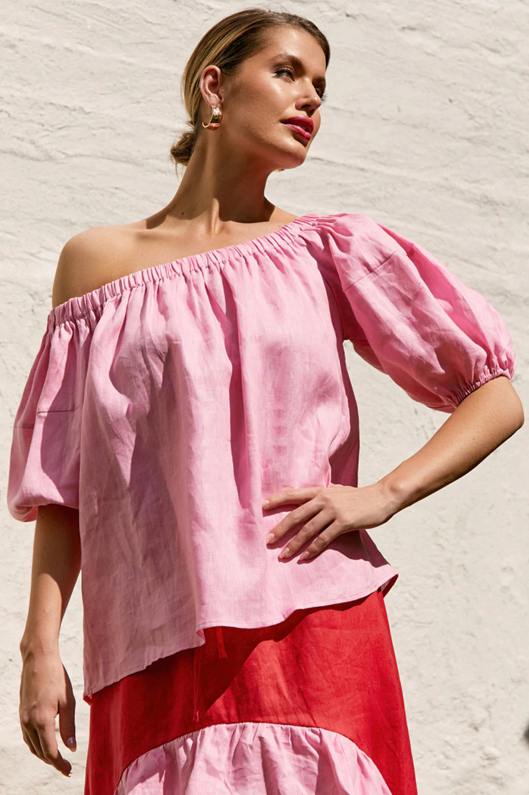 Adorne Ladies Elliot Linen Top