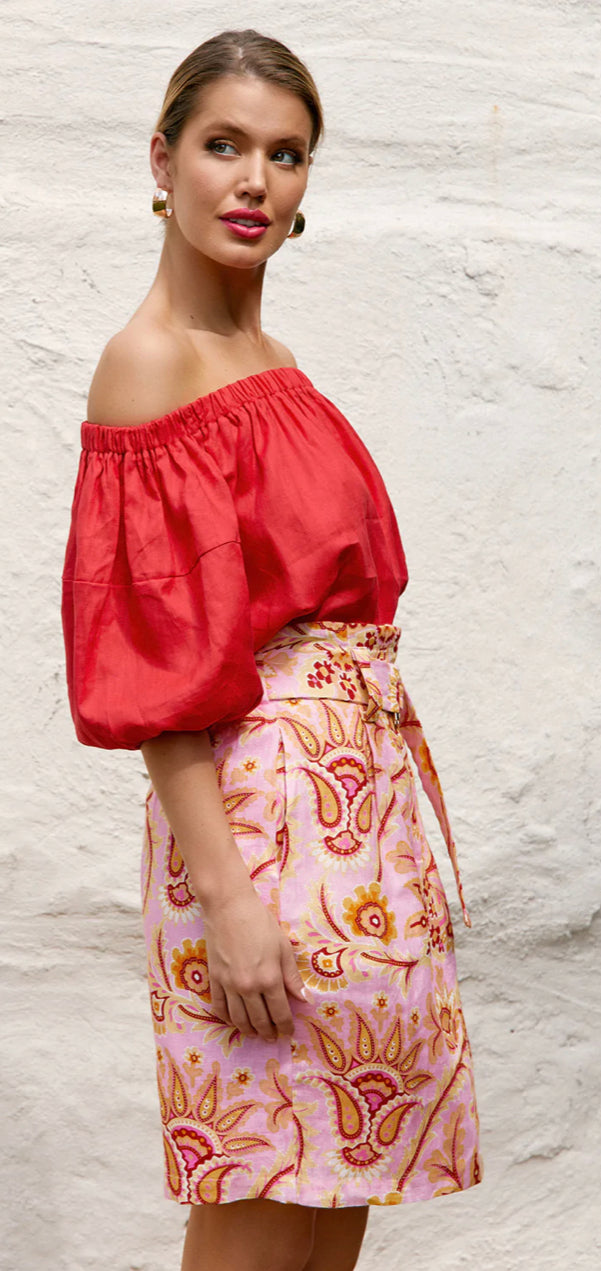 Adorne Ladies Elliot Linen Top