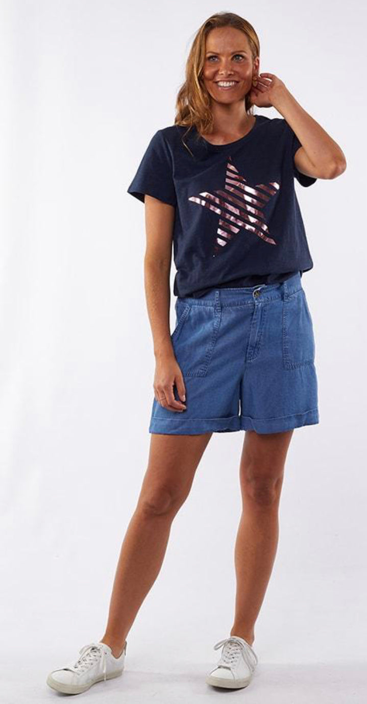 Elm Ladies Carley Chambray Shorts