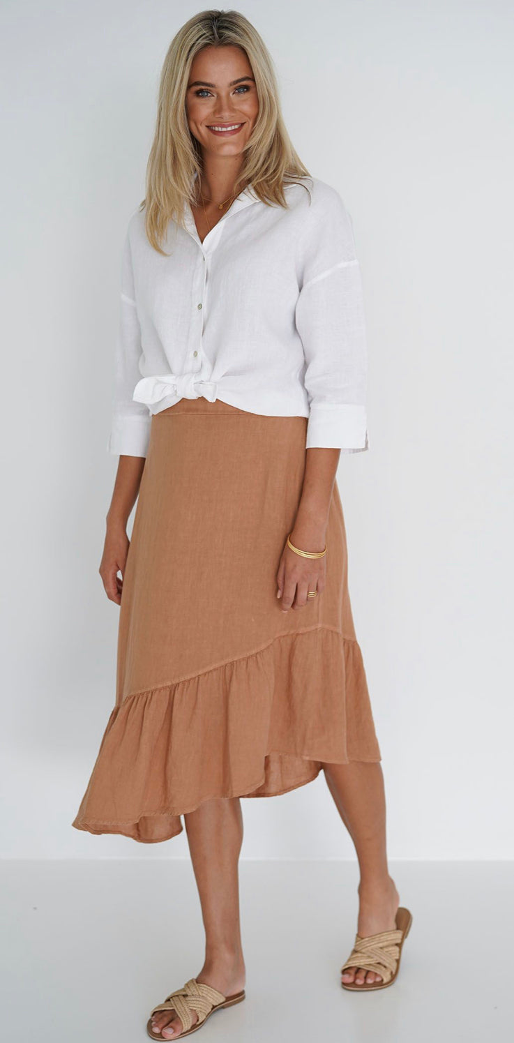 Humidity Talia Skirt in Tobacco