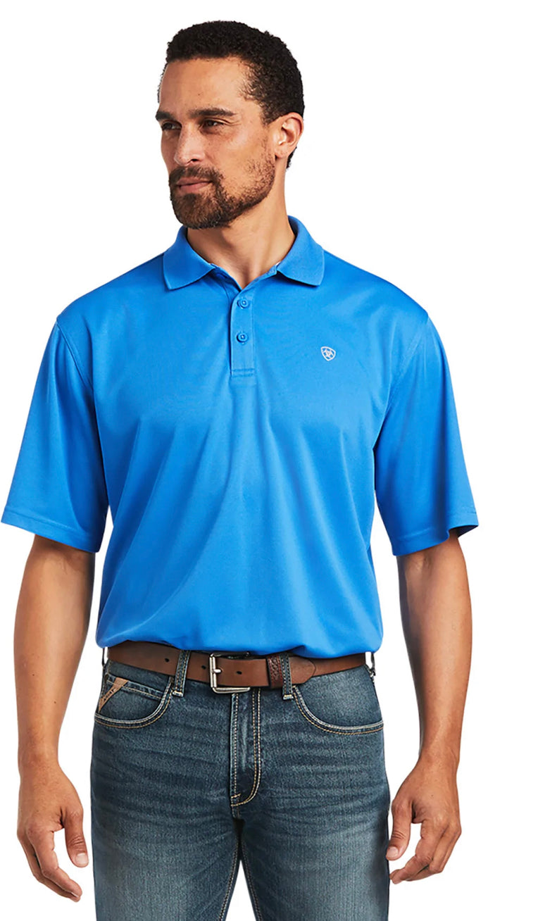 Ariat Mens TEK Polo in Aegean Blue