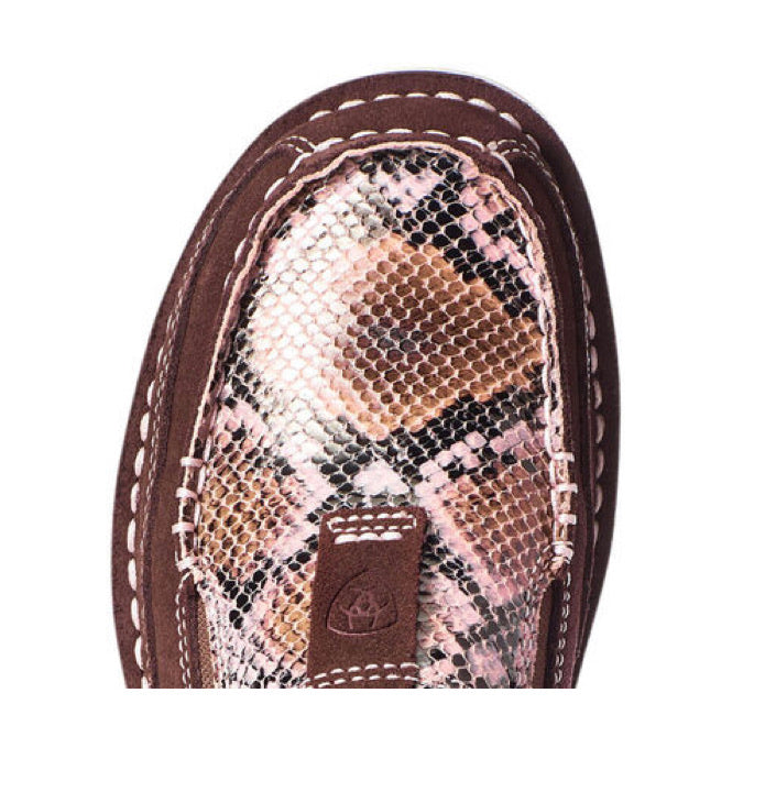 Ariat Ladies Coffee Bean Suede/Choc Snake Print Cruiser