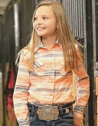 Cruel Girl Girls Orange Pattern Shirt