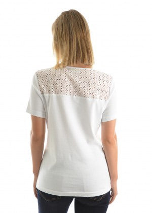 Thomas Cook Ladies Broderie Yokes S/S Top