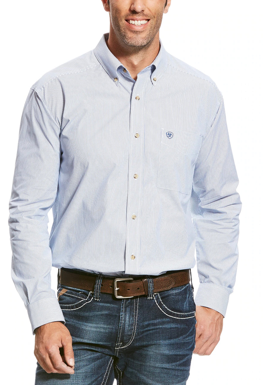 Ariat Mens Dayne Mini Stripe Shirt -Ancient Royal
