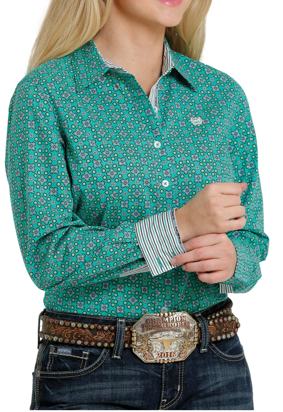 Cinch Ladies Western Shirt - Emerald
