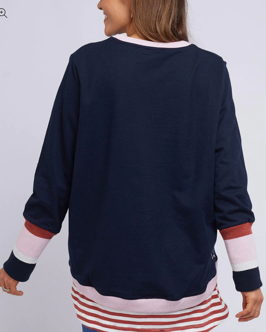 Elm Peaches Metallic Crew