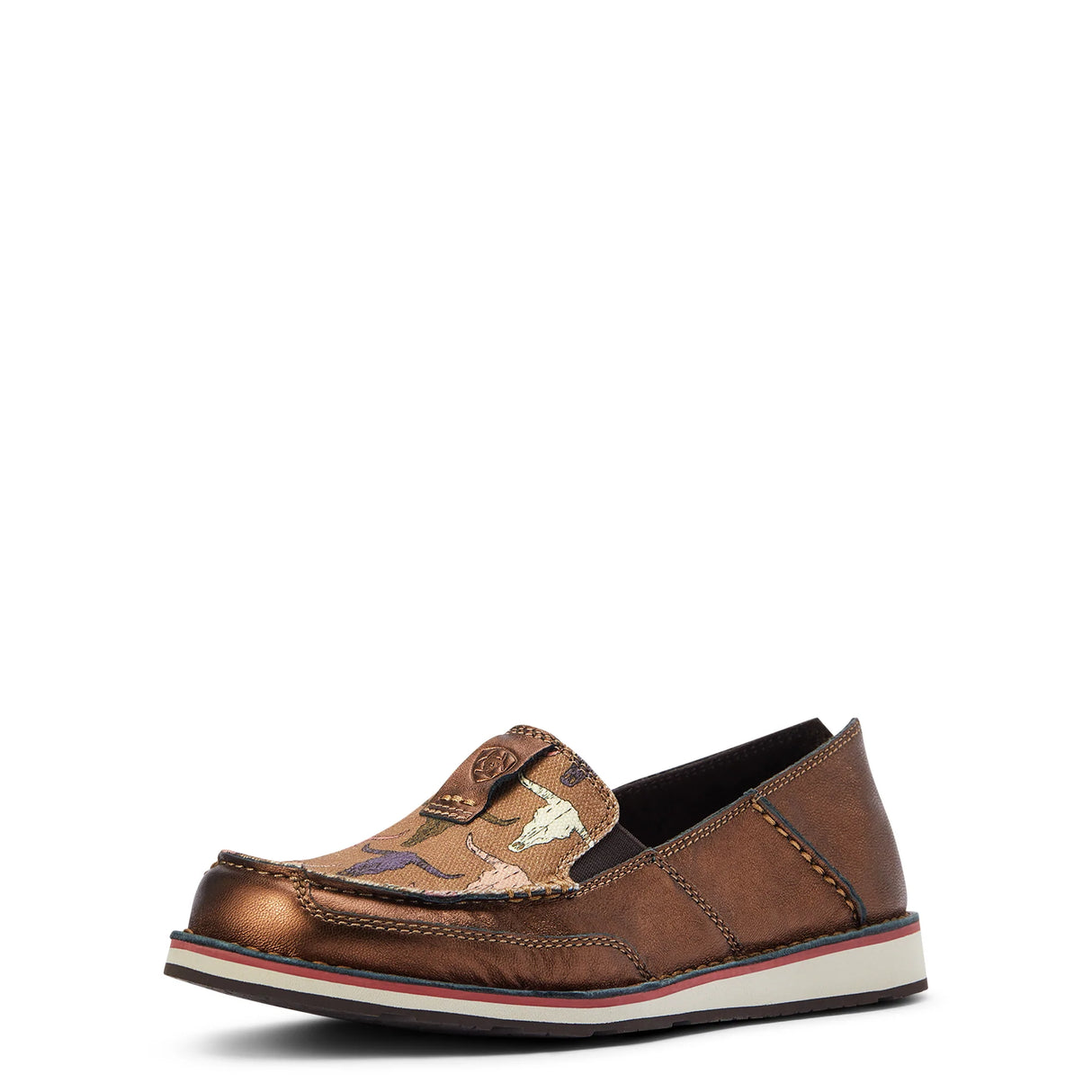 Ariat Ladies Cruiser - Metallic Bronze/Pink Steerhead Print