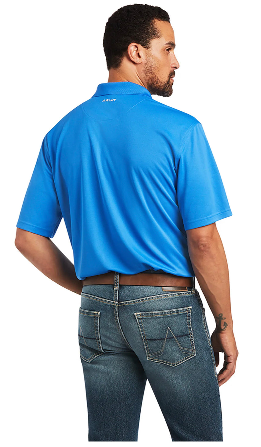 Ariat Mens TEK Polo in Aegean Blue