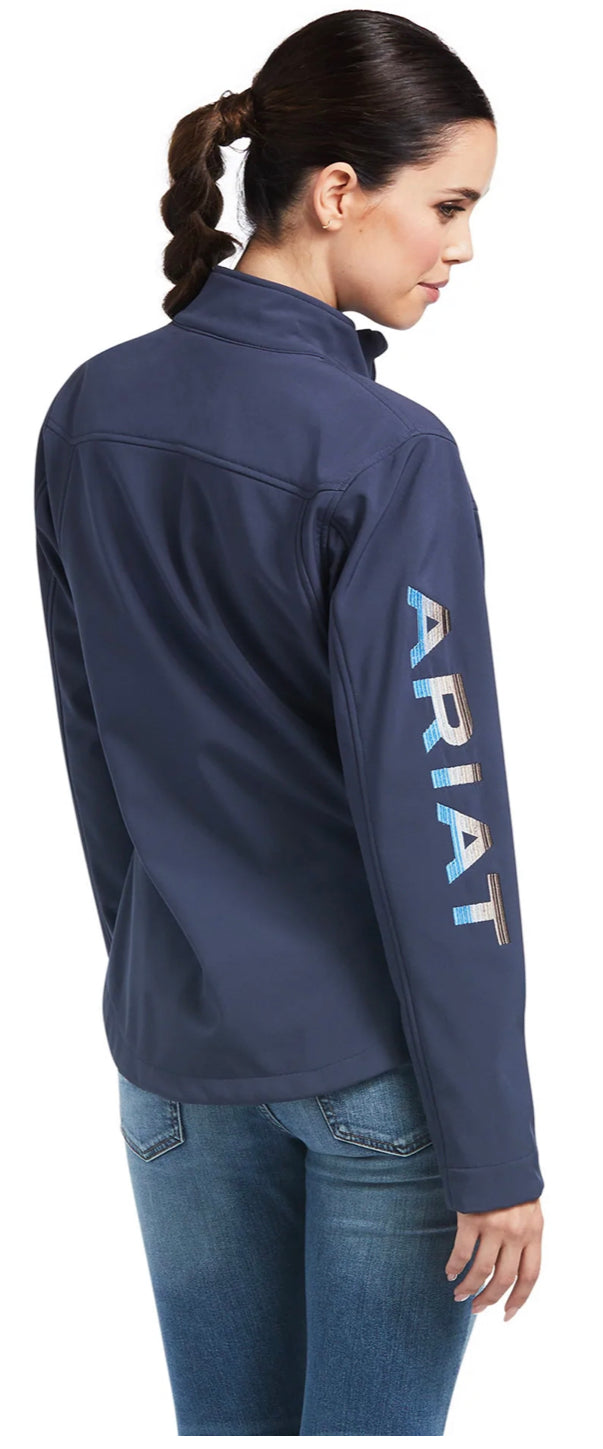 Ariat Ladies New Team SoftShell Jacket in Blue Night / Desert Dusk Serape 10039365