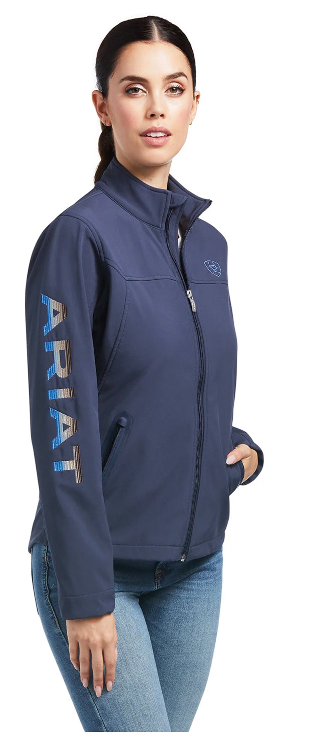 Ariat Ladies New Team SoftShell Jacket in Blue Night / Desert Dusk Serape 10039365