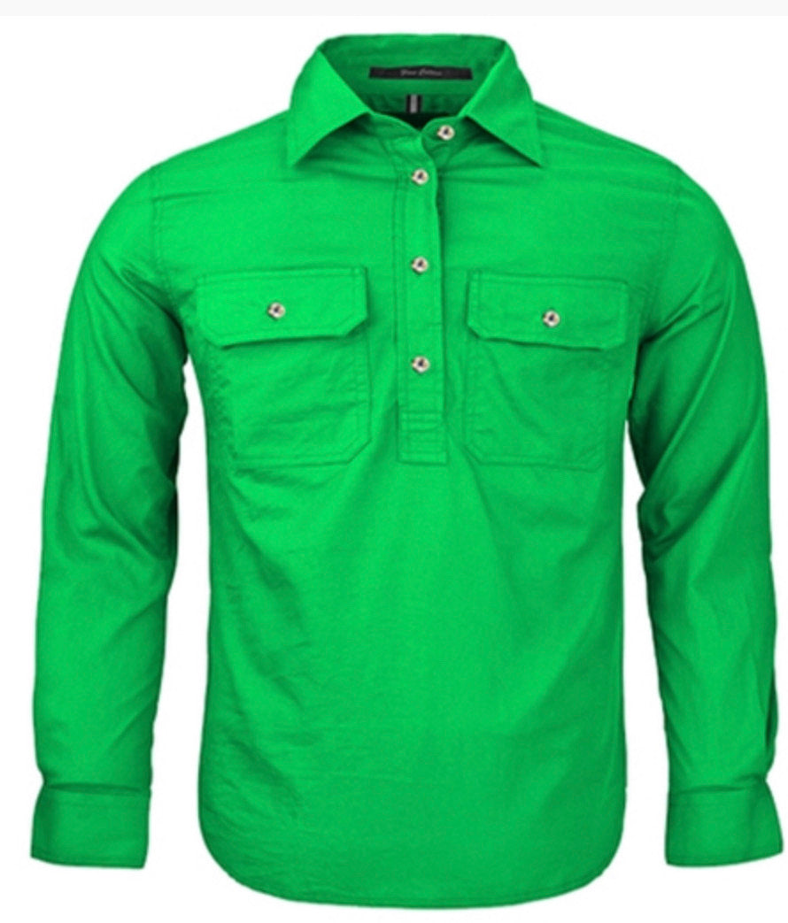 Pilbara Kids Closed Front L/S Shirt