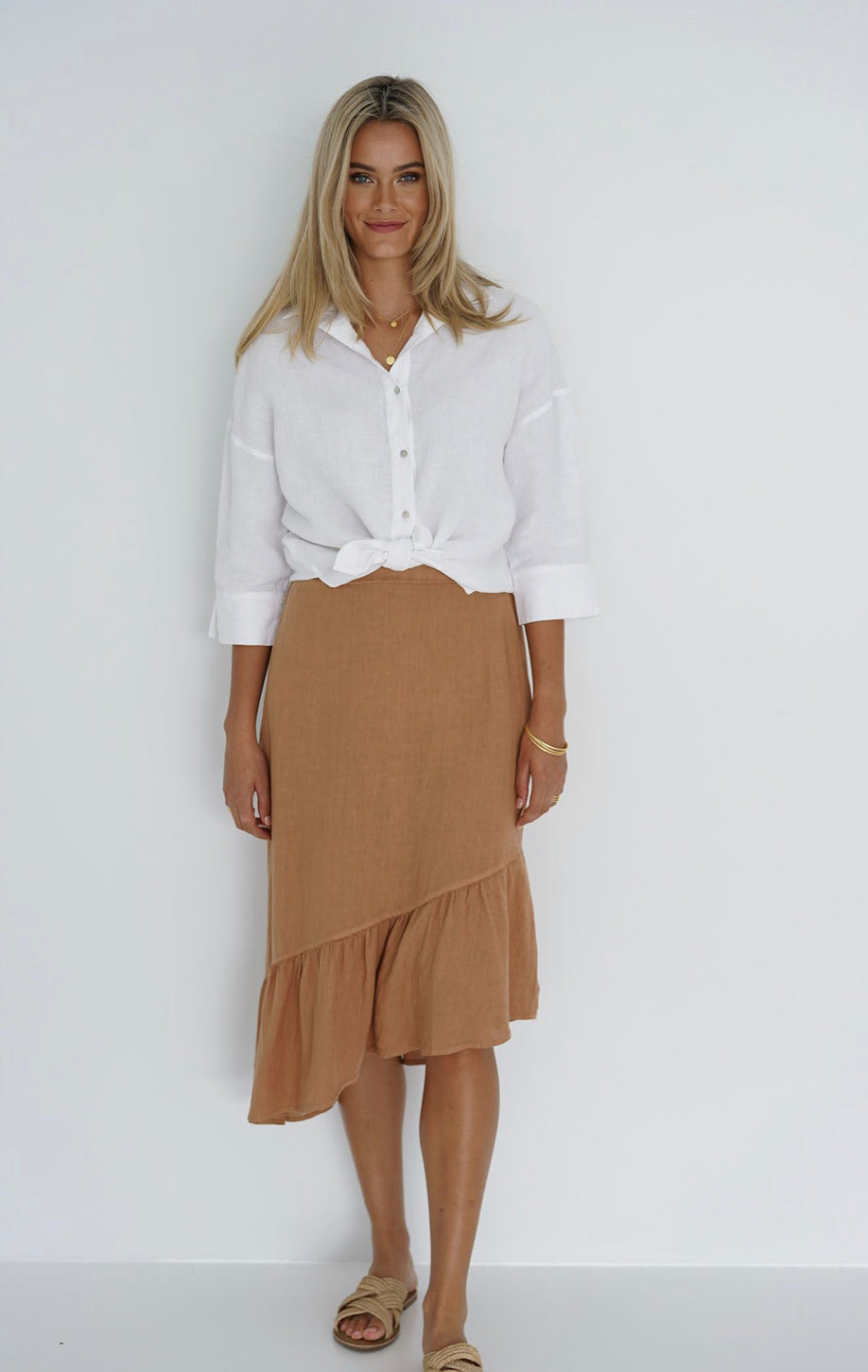 Humidity Talia Skirt in Tobacco