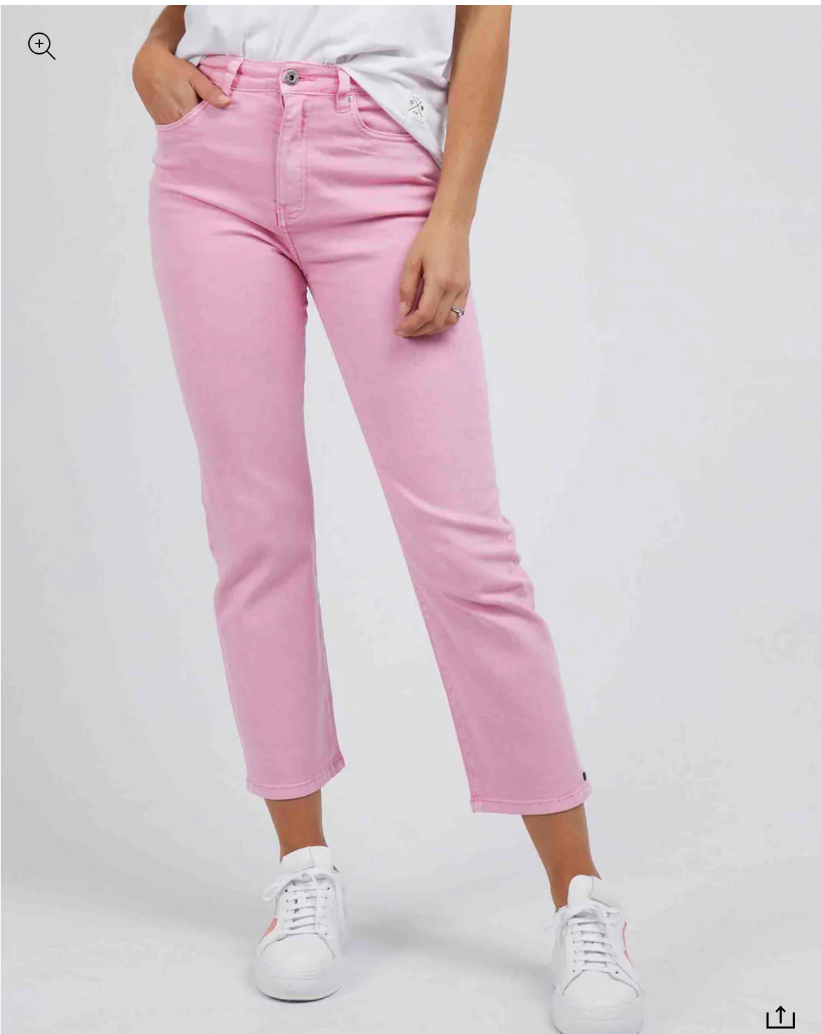 Elm Ladies Willow Coloured Straight Leg Jeans