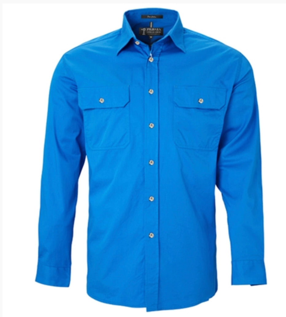 Ritemate Pilbara Men’s Full Button L/S Shirt RM500BT